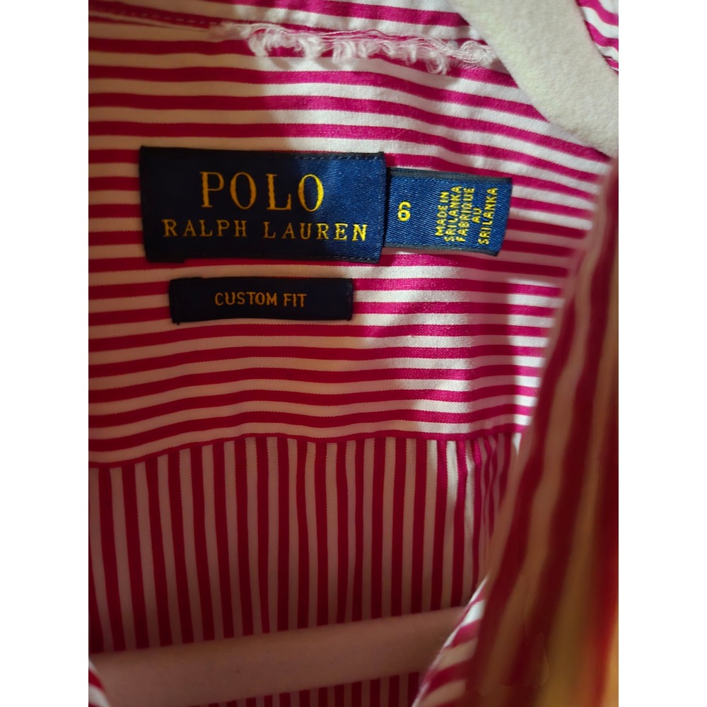 Polo by Ralph Lauren Pink Striped Button-Down Shirt - Picture 5 of 7